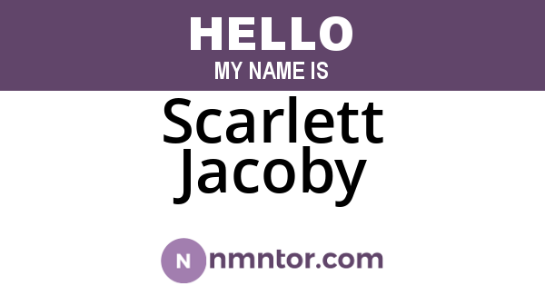 Scarlett Jacoby