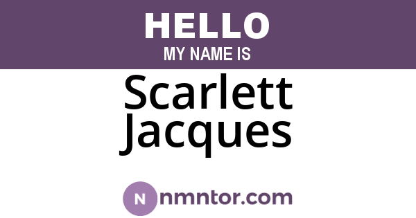 Scarlett Jacques