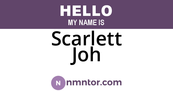 Scarlett Joh