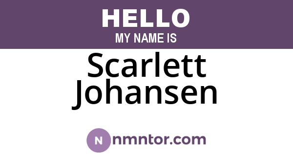 Scarlett Johansen