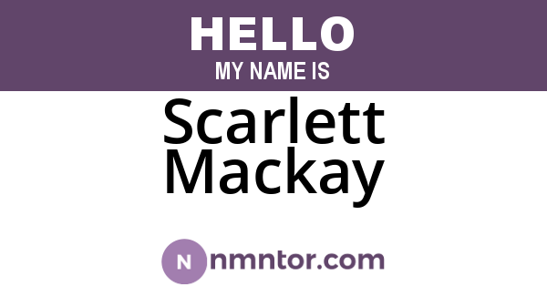 Scarlett Mackay
