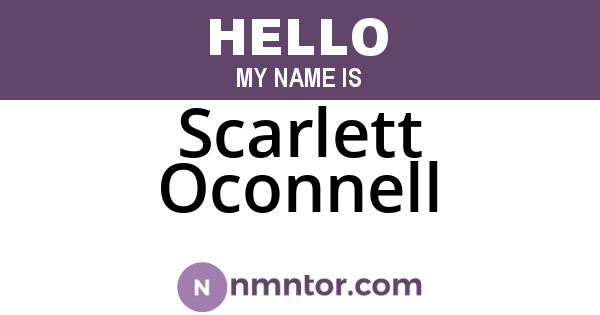 Scarlett Oconnell