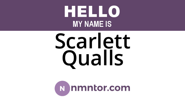 Scarlett Qualls