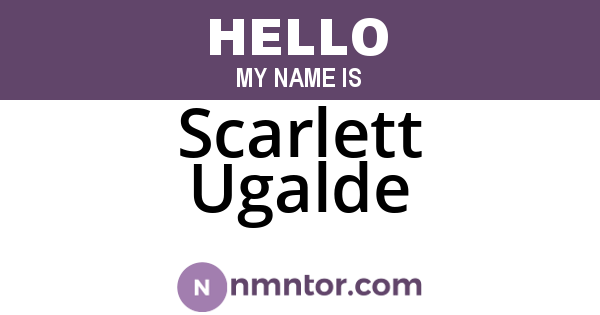 Scarlett Ugalde