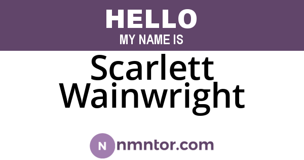 Scarlett Wainwright
