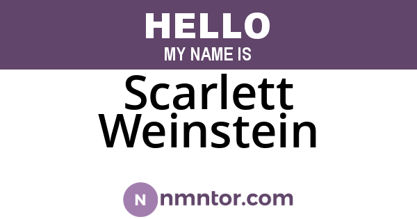 Scarlett Weinstein