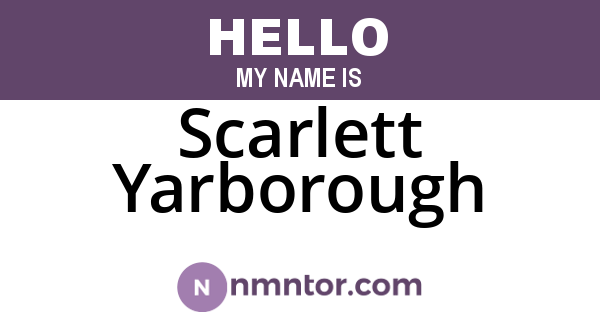 Scarlett Yarborough