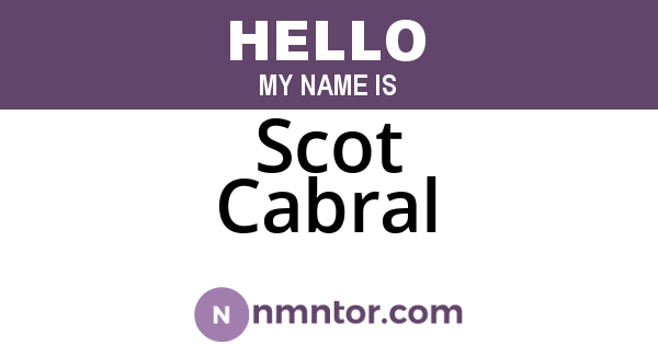 Scot Cabral