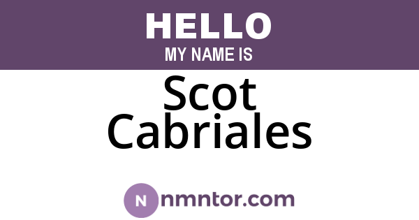 Scot Cabriales
