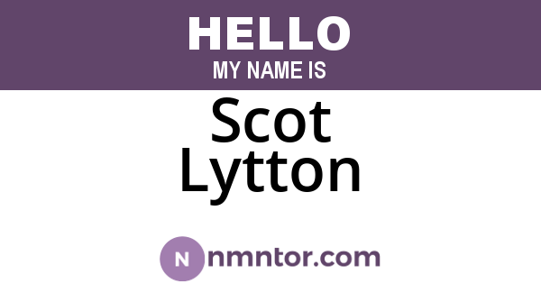 Scot Lytton