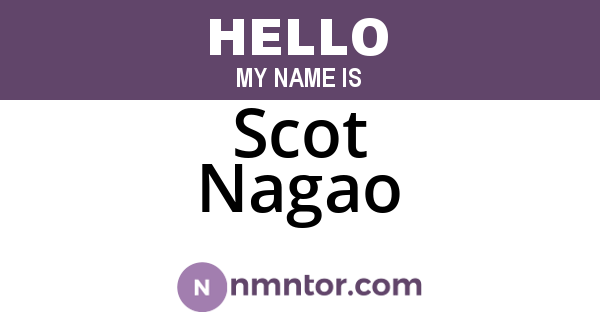 Scot Nagao