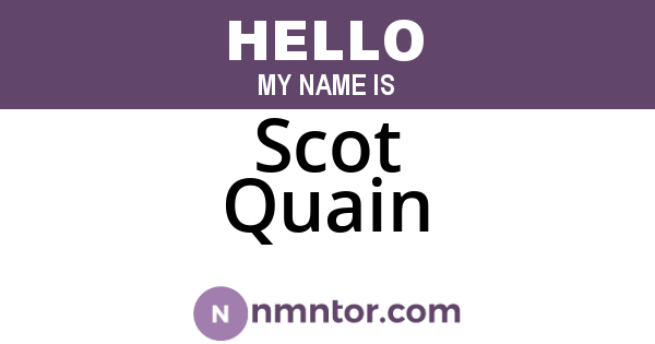 Scot Quain
