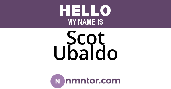Scot Ubaldo
