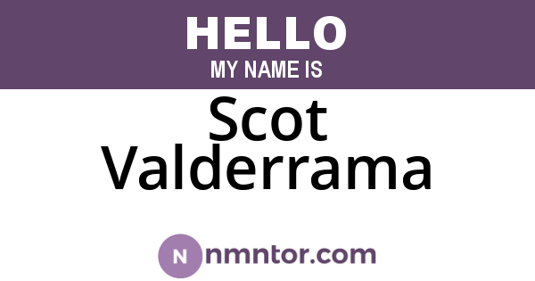 Scot Valderrama