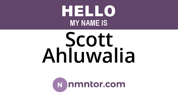 Scott Ahluwalia