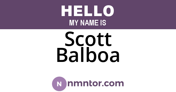 Scott Balboa