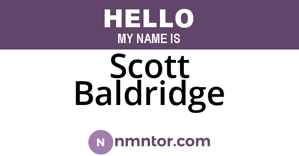 Scott Baldridge