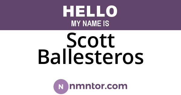 Scott Ballesteros