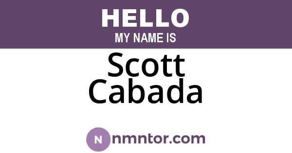 Scott Cabada
