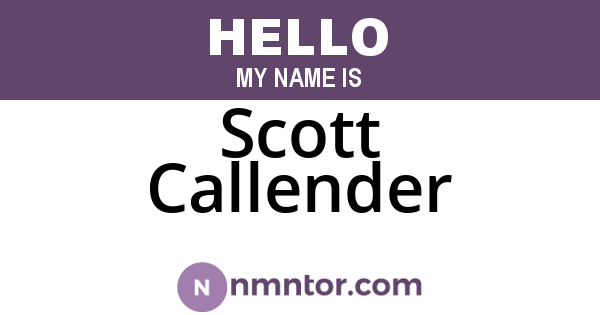 Scott Callender