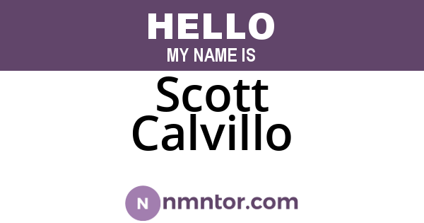 Scott Calvillo