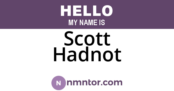 Scott Hadnot