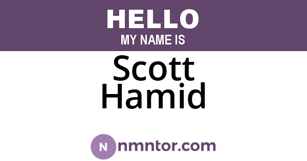 Scott Hamid