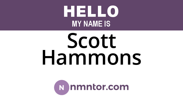 Scott Hammons
