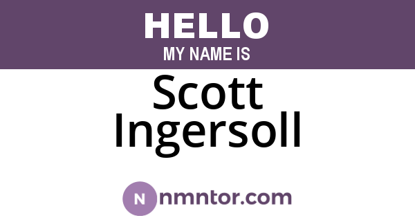 Scott Ingersoll