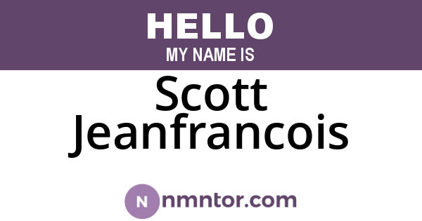 Scott Jeanfrancois