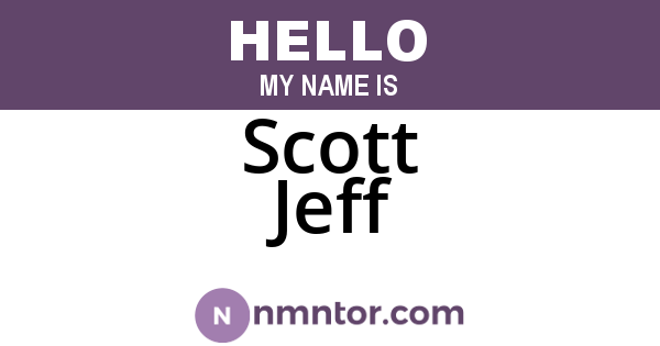 Scott Jeff