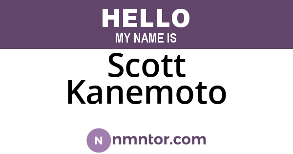 Scott Kanemoto