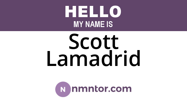 Scott Lamadrid