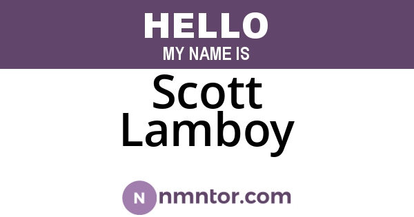 Scott Lamboy