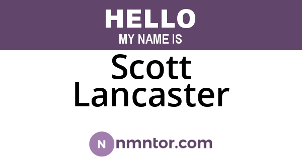 Scott Lancaster