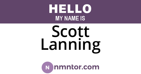 Scott Lanning
