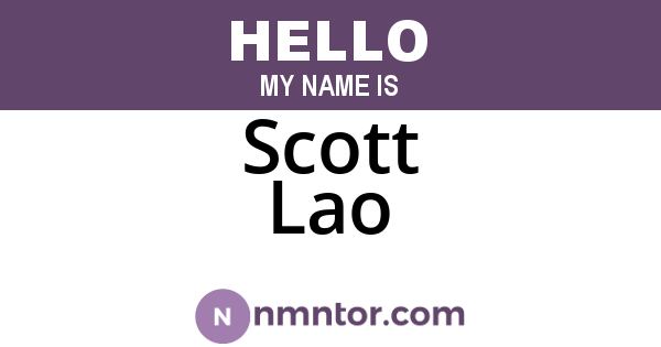 Scott Lao