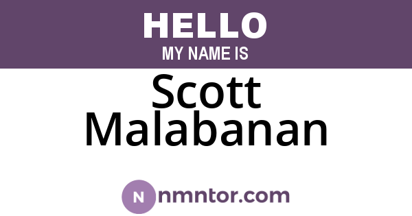 Scott Malabanan