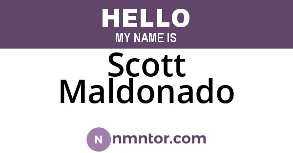 Scott Maldonado
