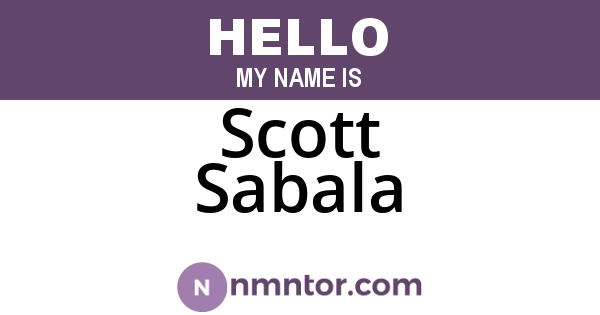 Scott Sabala