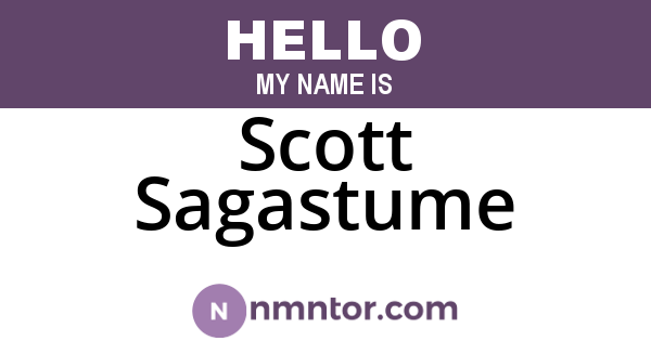 Scott Sagastume
