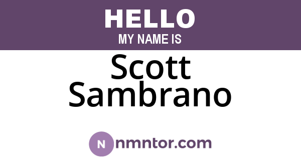 Scott Sambrano