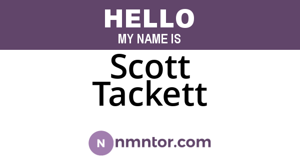 Scott Tackett