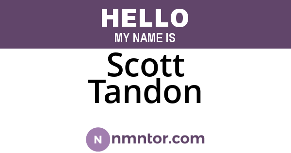 Scott Tandon