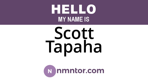 Scott Tapaha