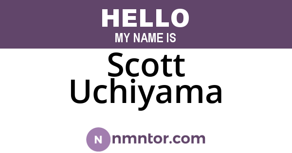 Scott Uchiyama