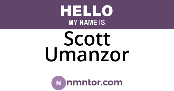 Scott Umanzor