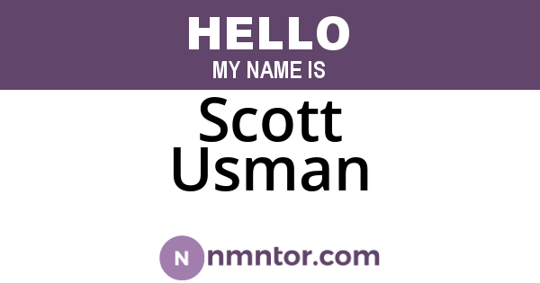 Scott Usman