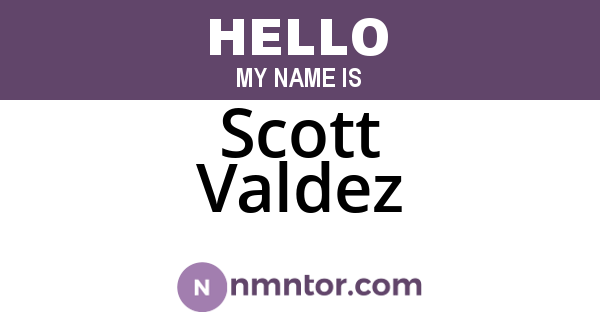 Scott Valdez