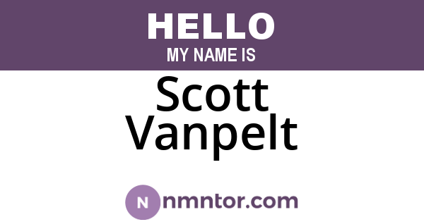 Scott Vanpelt